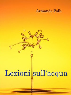 cover image of Lezioni sull'acqua